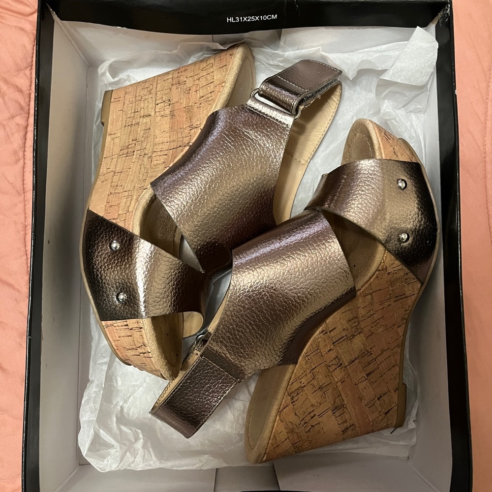 Metallic Platform Sandals